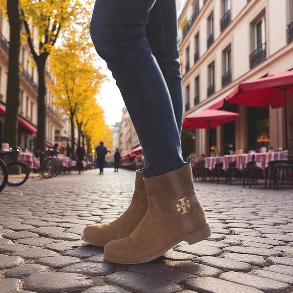 Tory Burch Alaina Suede Ankle Boots